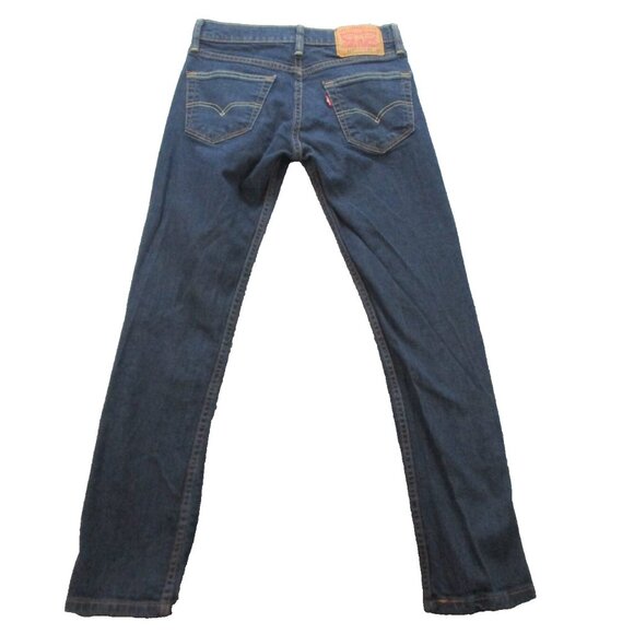 Levis 511 Jeans Slim Fit Dark Wash Stretch Denim Mens 29x30 Blue Cotton Blend - Picture 2 of 10